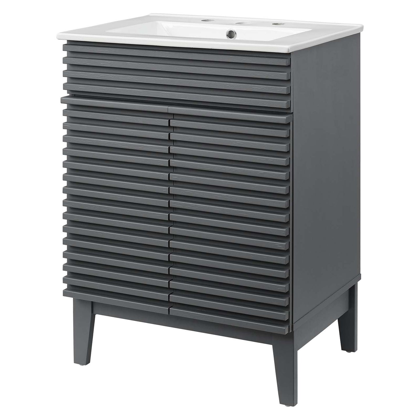 Render Bathroom Vanity, Wood, Grey Gray White, 18615