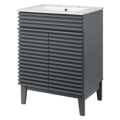 Render Bathroom Vanity, Wood, Grey Gray White, 18615