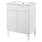 Render Bathroom Vanity, Wood, White, 18618