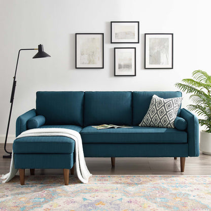 Revive Upholstered Right or Left Sectional Sofa, Fabric, Navy Blue, 18623