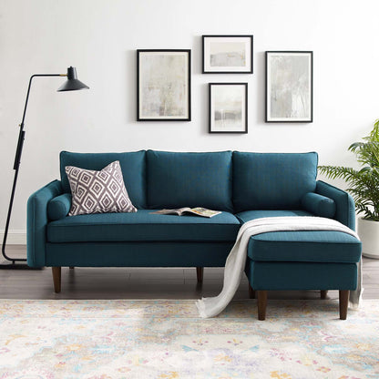 Revive Upholstered Right or Left Sectional Sofa, Fabric, Navy Blue, 18623