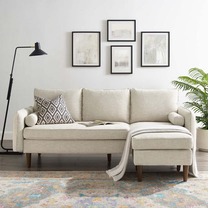 Revive Upholstered Right or Left Sectional Sofa, Fabric, Beige, 18624