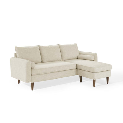Revive Upholstered Right or Left Sectional Sofa, Fabric, Beige, 18624