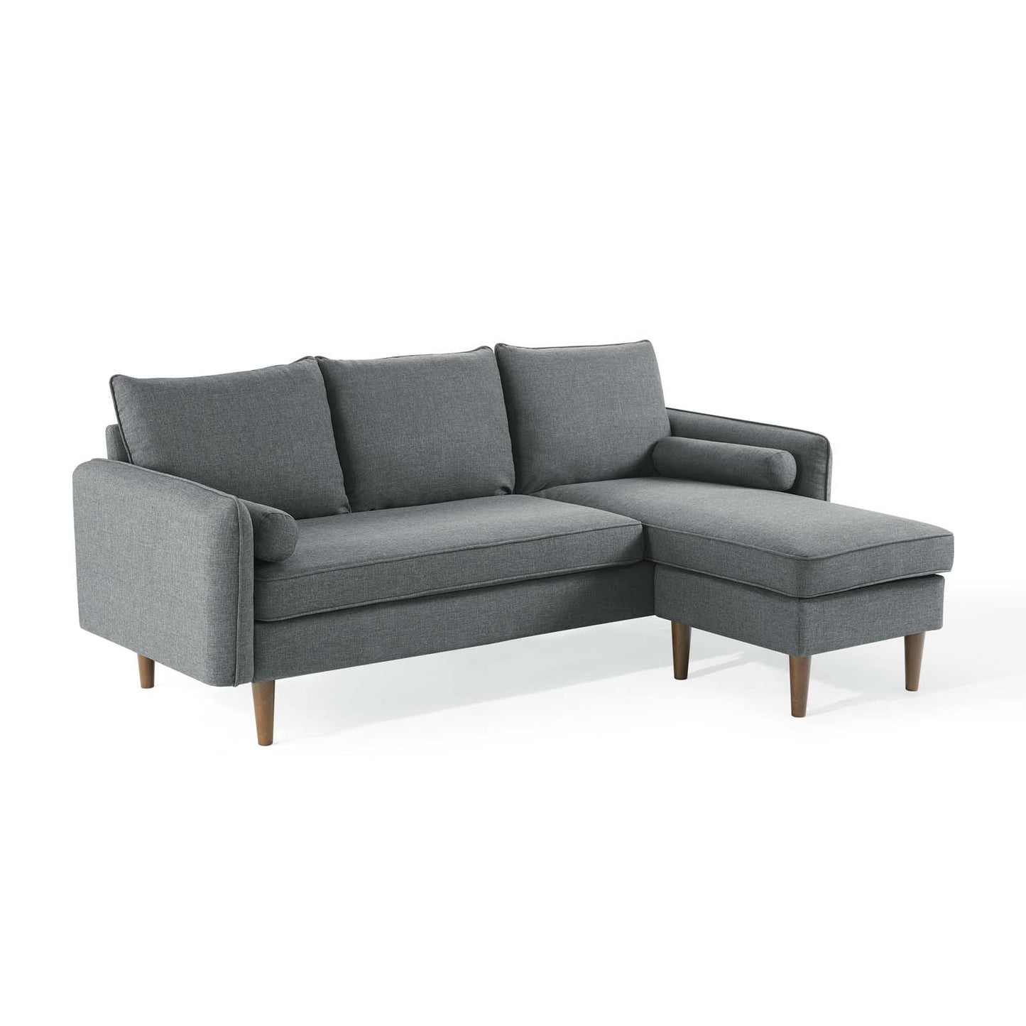 Revive Upholstered Right or Left Sectional Sofa, Fabric, Grey Gray, 18625