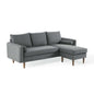 Revive Upholstered Right or Left Sectional Sofa, Fabric, Grey Gray, 18625