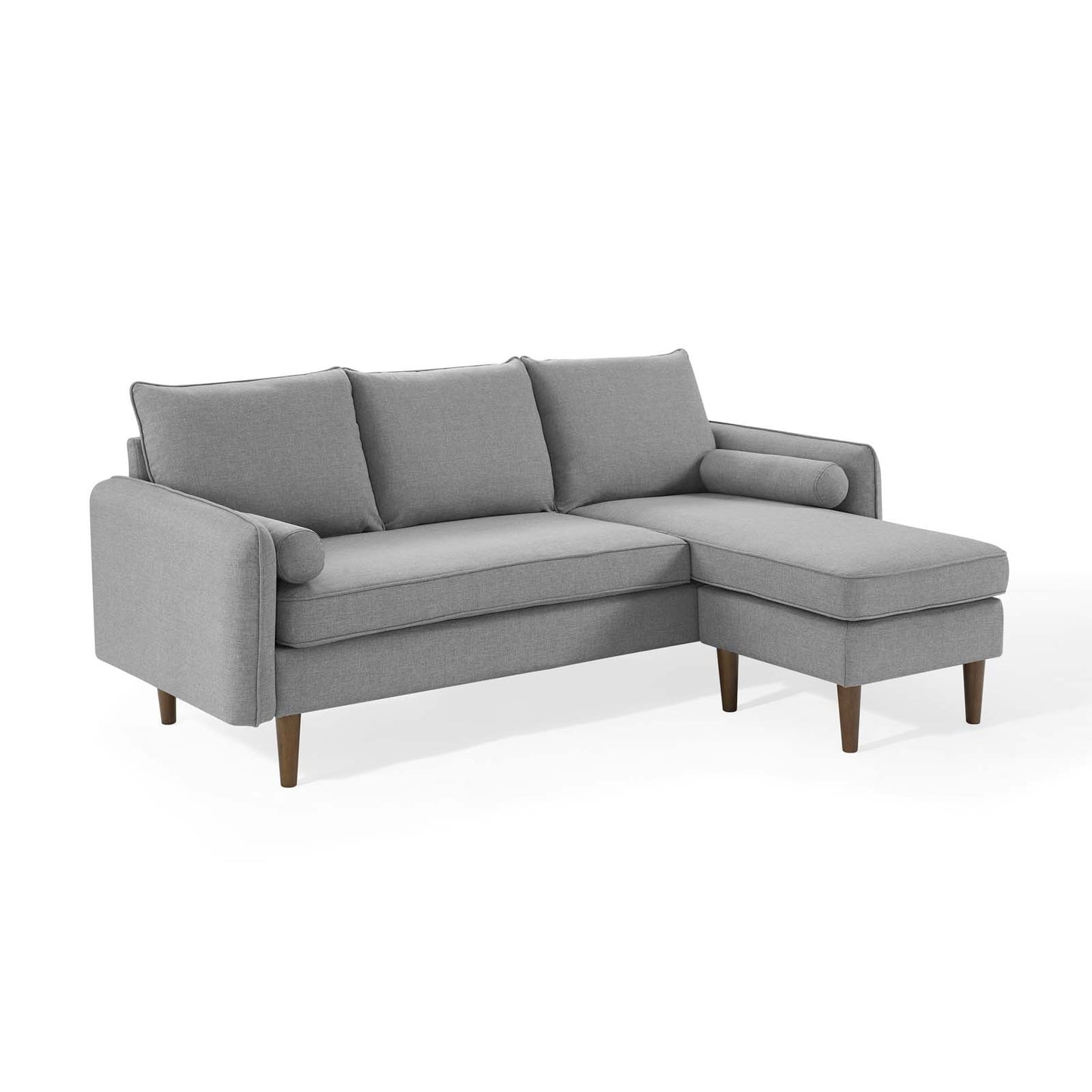 Revive Upholstered Right or Left Sectional Sofa, Fabric, Light Grey Gray, 18626