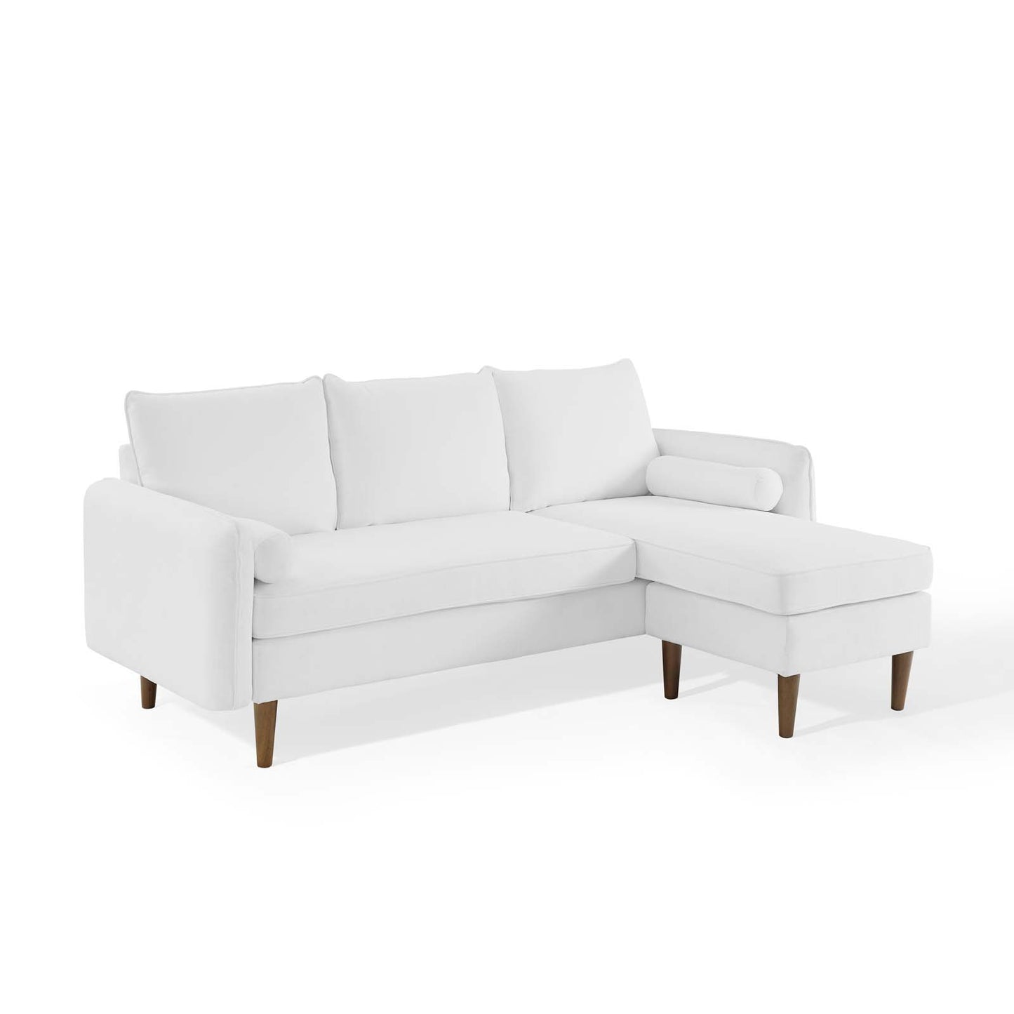 Revive Upholstered Right or Left Sectional Sofa, Fabric, White, 18628