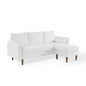Revive Upholstered Right or Left Sectional Sofa, Fabric, White, 18628