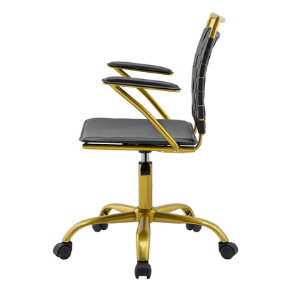 Fuse Faux Leather Office Chair, Faux Leather, Black, 18629