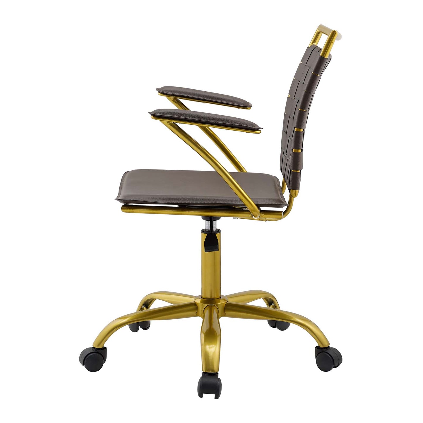Fuse Faux Leather Office Chair, Faux Leather, Brown, 18630