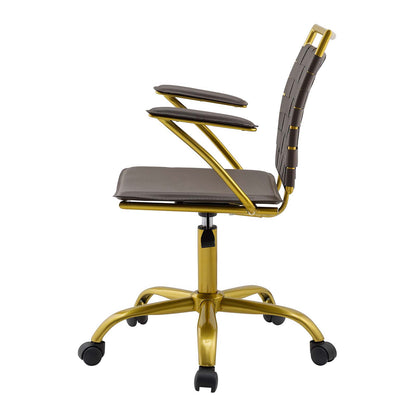 Fuse Faux Leather Office Chair, Faux Leather, Brown, 18630