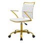 Fuse Faux Leather Office Chair, Faux Leather, White, 18632