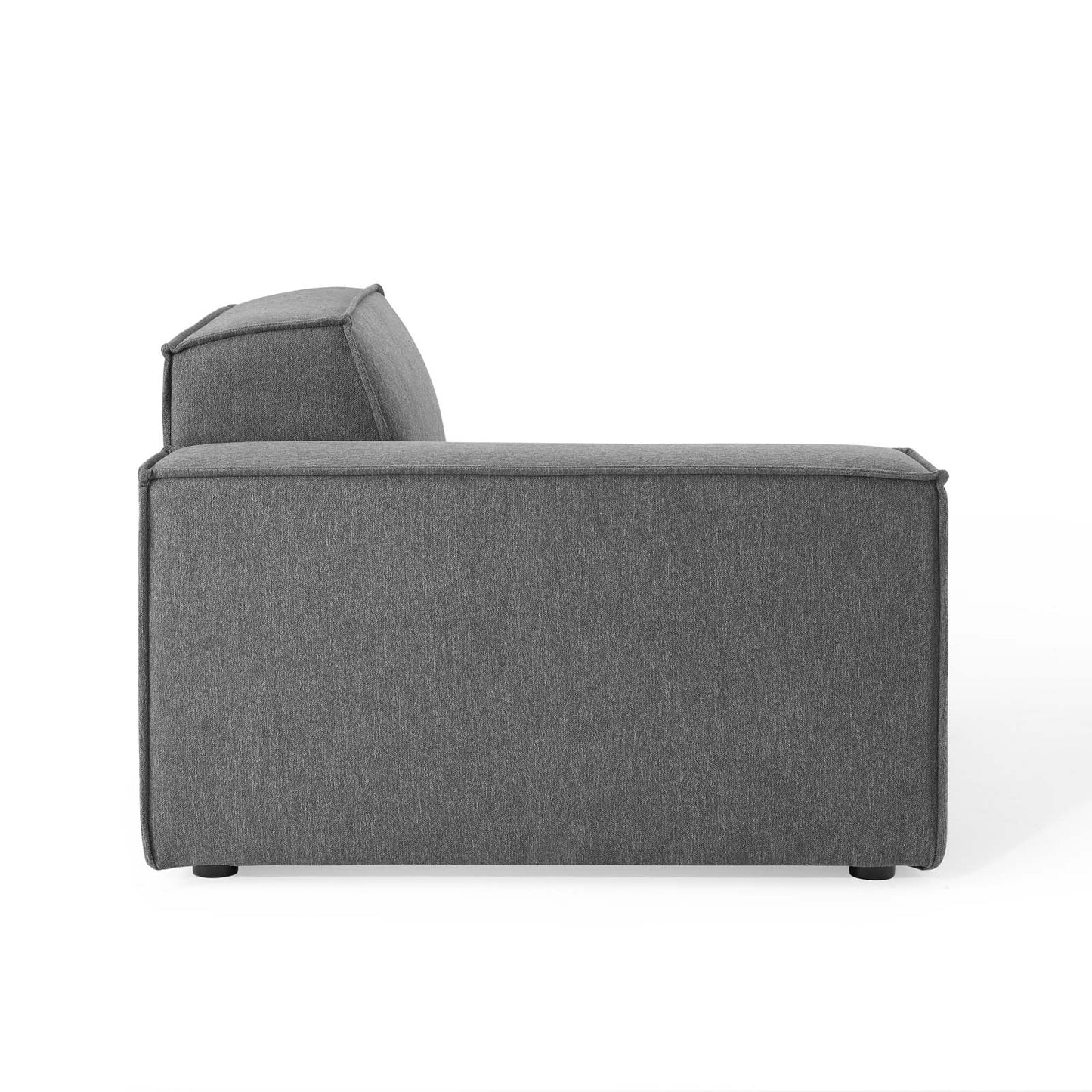 Restore Right-Arm Sectional Sofa Chair, Fabric, Dark Grey Gray, 18633
