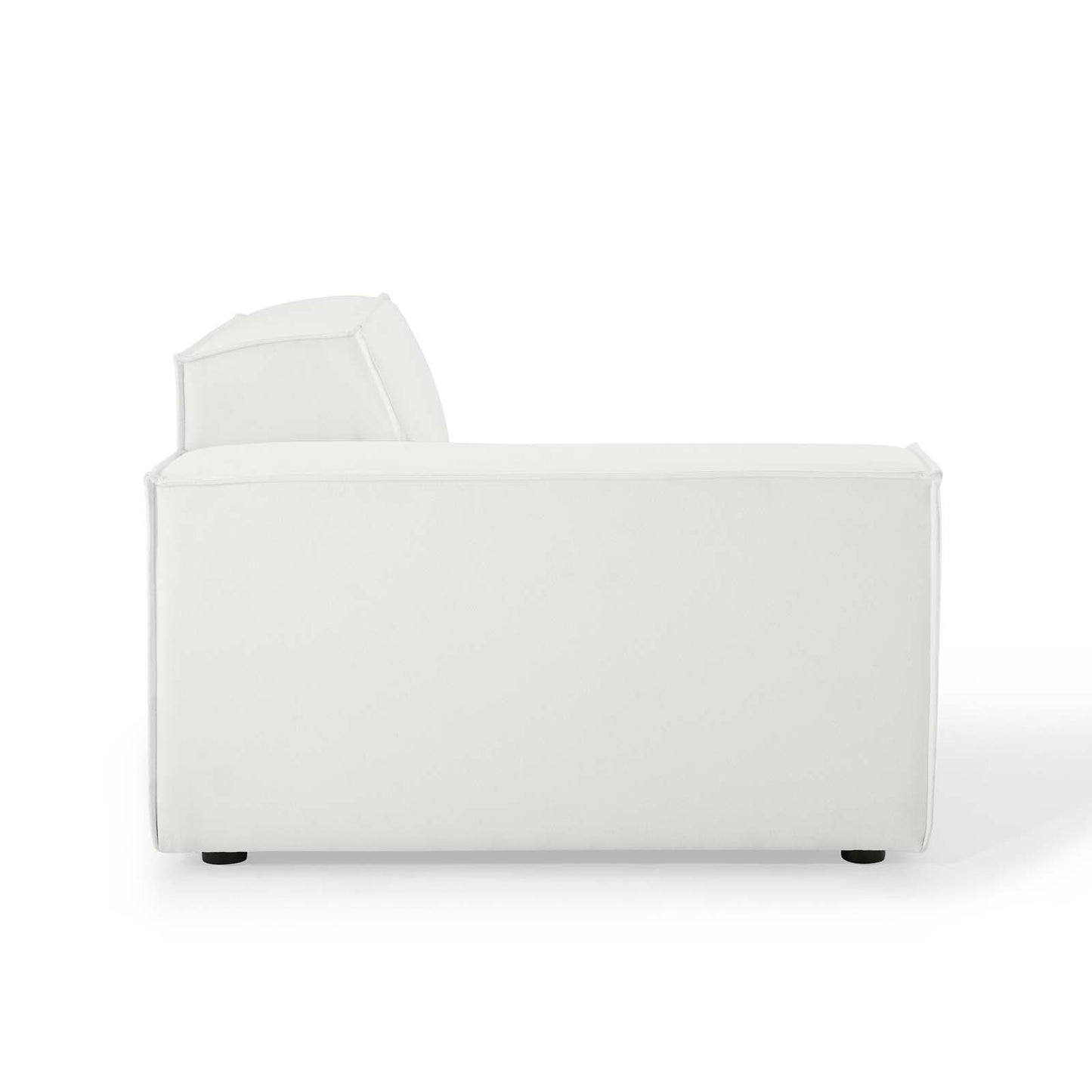 Restore Right-Arm Sectional Sofa Chair, Fabric, White, 18634