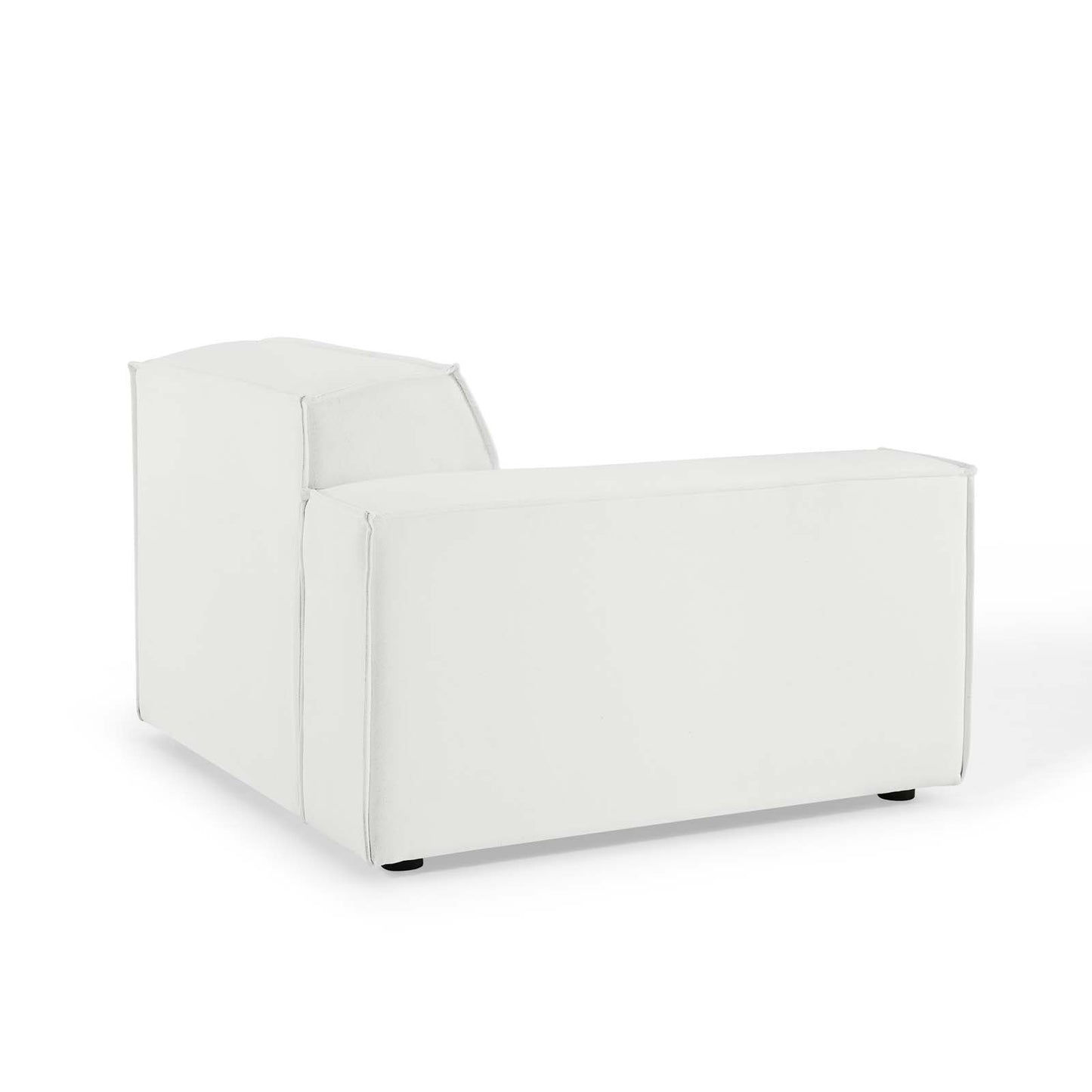 Restore Right-Arm Sectional Sofa Chair, Fabric, White, 18634