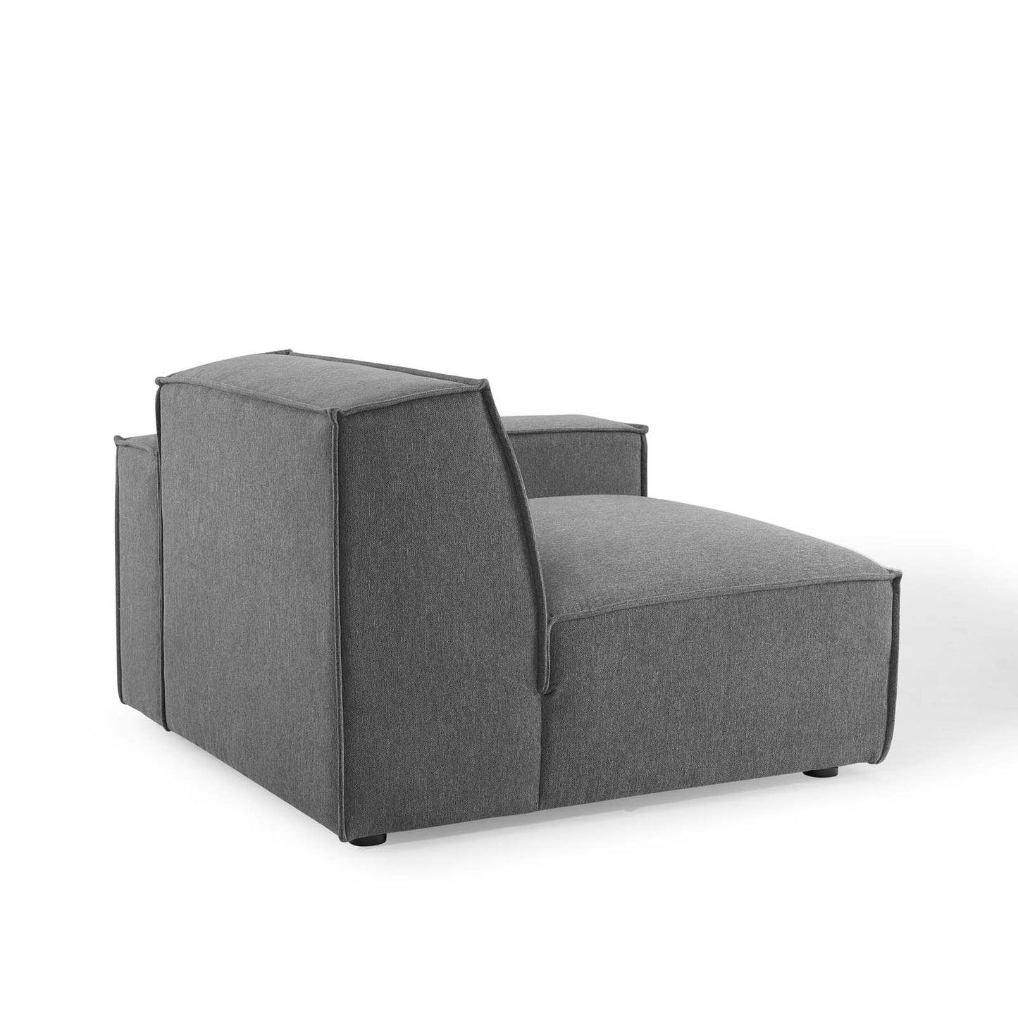 Restore Left-Arm Sectional Sofa Chair, Fabric, Dark Grey Gray, 18635