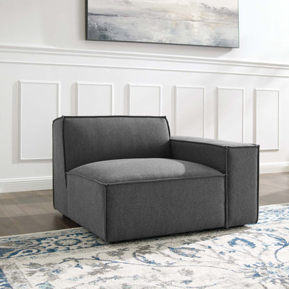 Restore Left-Arm Sectional Sofa Chair, Fabric, Dark Grey Gray, 18635