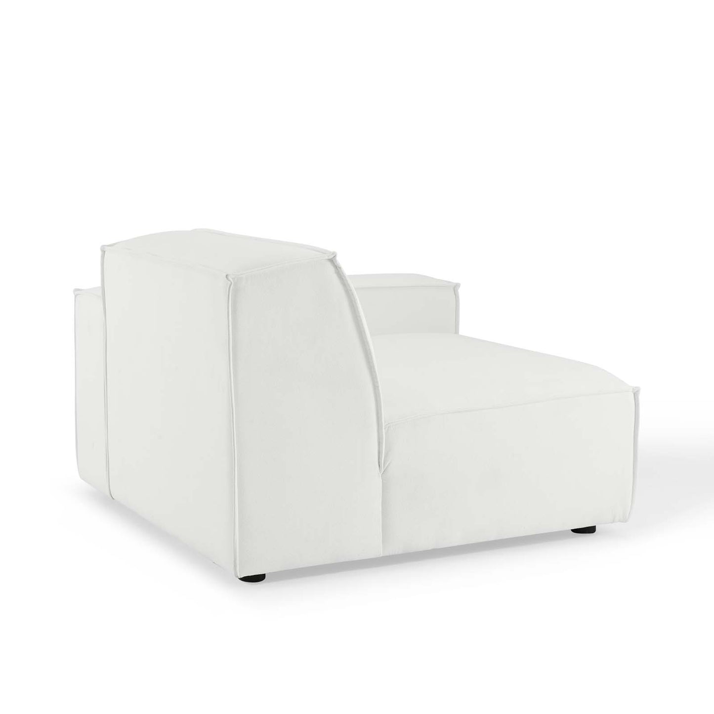 Restore Left-Arm Sectional Sofa Chair, Fabric, White, 18636