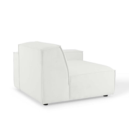Restore Left-Arm Sectional Sofa Chair, Fabric, White, 18636