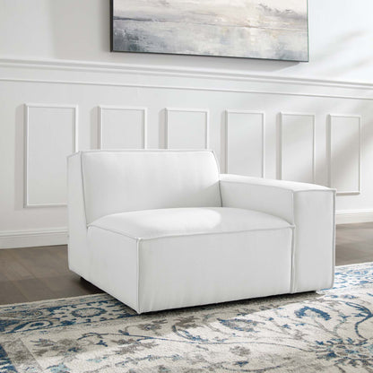 Restore Left-Arm Sectional Sofa Chair, Fabric, White, 18636