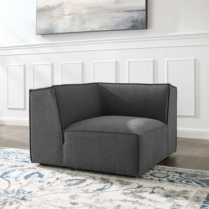 Restore Sectional Sofa Corner Chair, Fabric, Dark Grey Gray, 18637