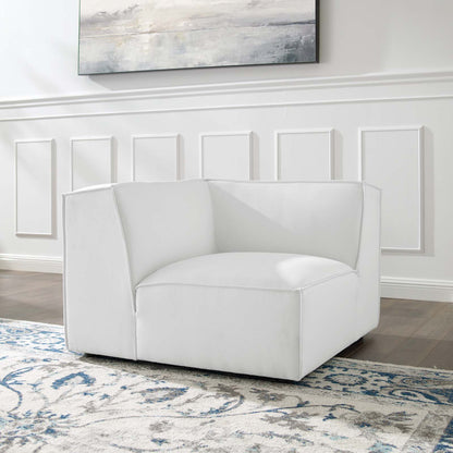 Restore Sectional Sofa Corner Chair, Fabric, White, 18638