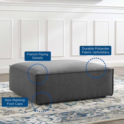 Restore Ottoman, Fabric, Dark Grey Gray, 18641