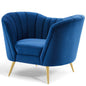 Opportunity Performance Velvet Armchair, Velvet, Blue Navy, 18644