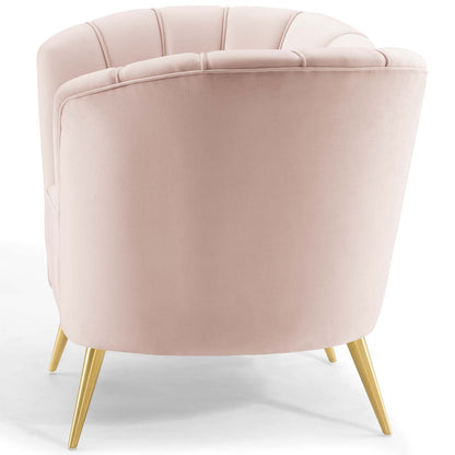 Opportunity Performance Velvet Armchair, Velvet, Pink, 18645