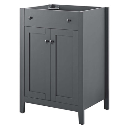 Nantucket 24" Bathroom Vanity Cabinet (Sink Basin Not Included), Wood, Grey Gray, 18646