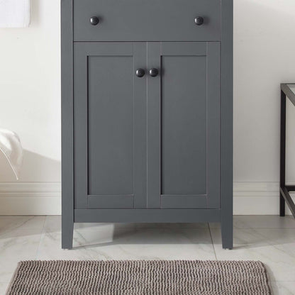 Nantucket 24" Bathroom Vanity Cabinet (Sink Basin Not Included), Wood, Grey Gray, 18646