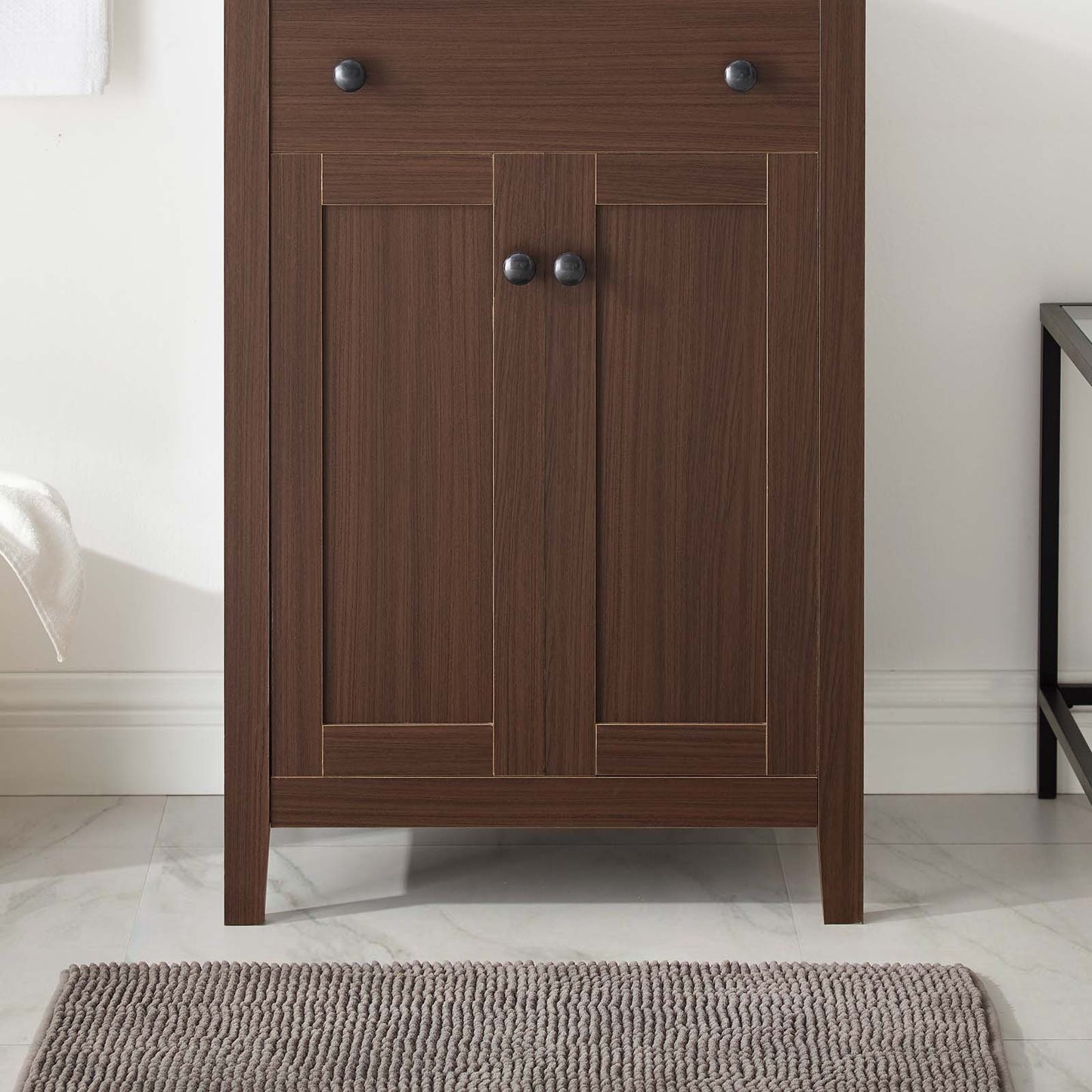 Nantucket 24" Bathroom Vanity Cabinet (Sink Basin Not Included), Wood, Brown Walnut, 18648