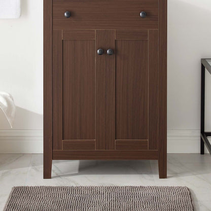 Nantucket 24" Bathroom Vanity Cabinet (Sink Basin Not Included), Wood, Brown Walnut, 18648