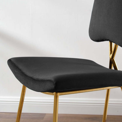 Ponder Performance Velvet Counter Stool, Velvet, Metal Steel, Black, 18649