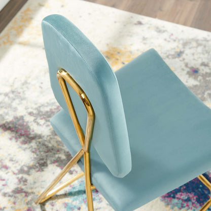 Ponder Performance Velvet Counter Stool, Velvet, Metal Steel, Blue, 18653