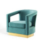 Frolick Performance Velvet Armchair, Velvet, Blue, 18689