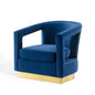 Frolick Performance Velvet Armchair, Velvet, Blue Navy, 18690