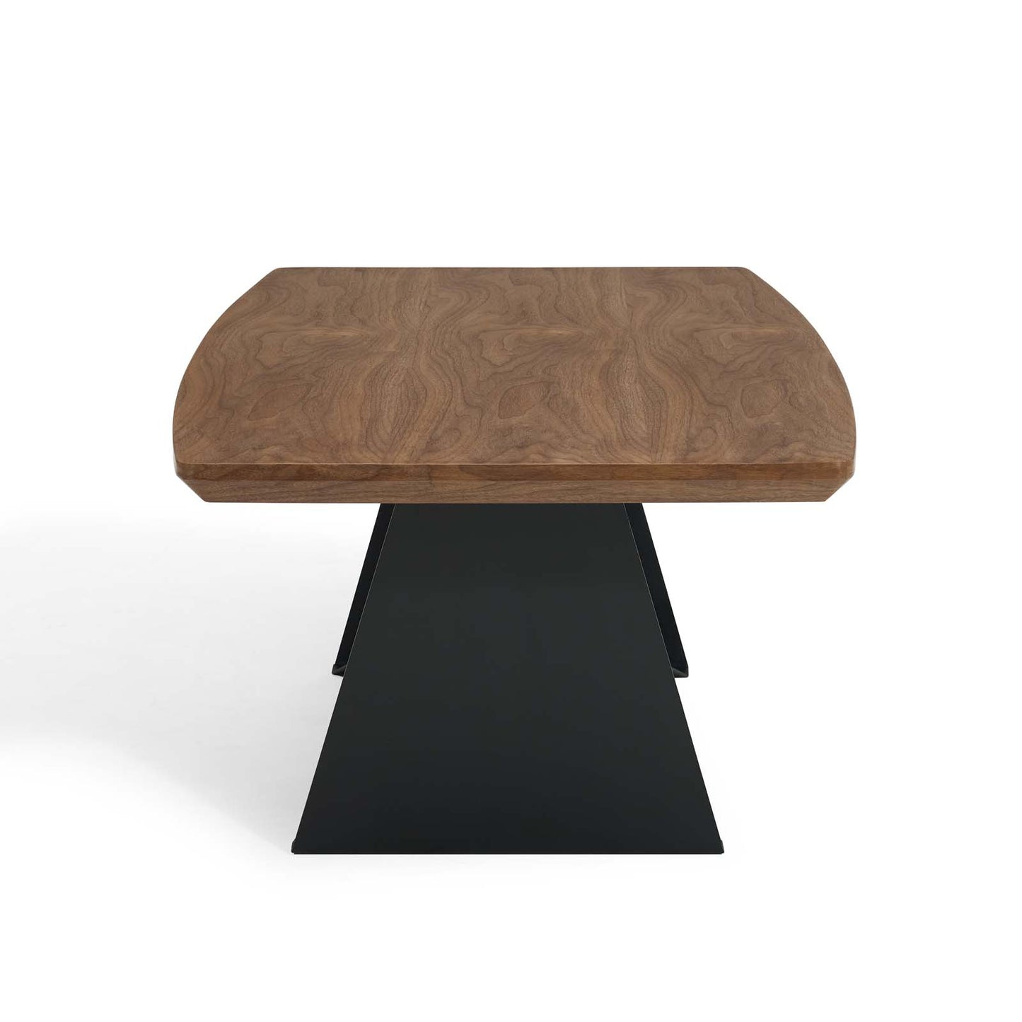 Gemini Coffee Table, Wood, Metal Steel, Brown Walnut, 18693