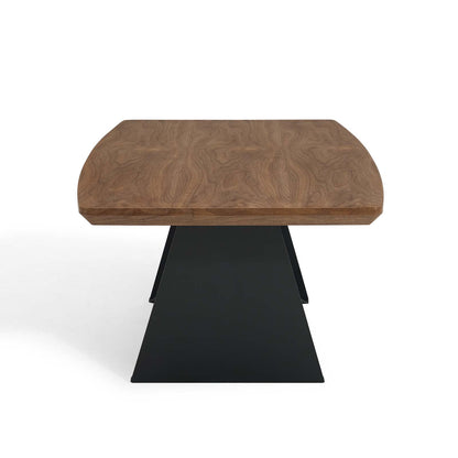 Gemini Coffee Table, Wood, Metal Steel, Brown Walnut, 18693