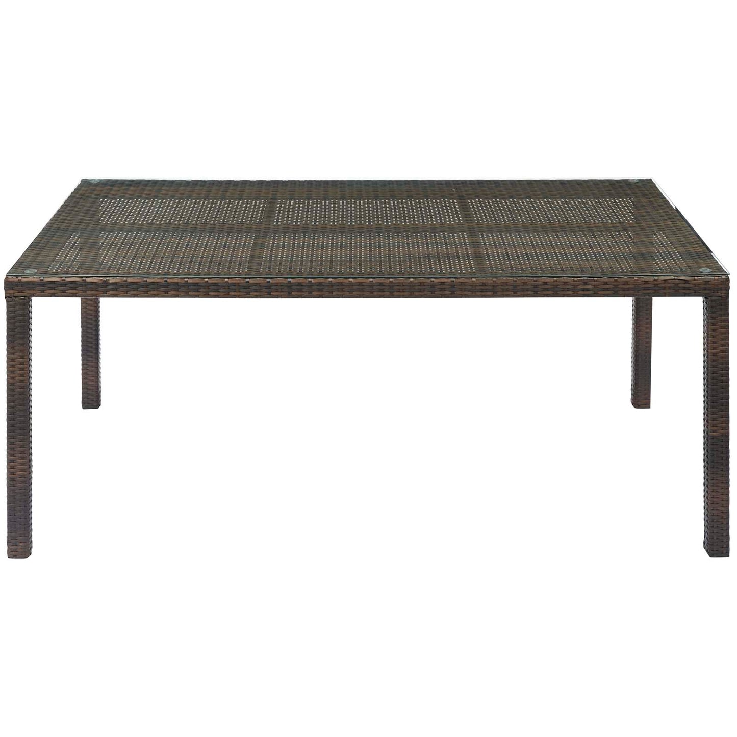 Conduit 5 Piece Outdoor Patio Wicker Rattan Set, Rattan Wicker, Brown Navy Blue, 18039