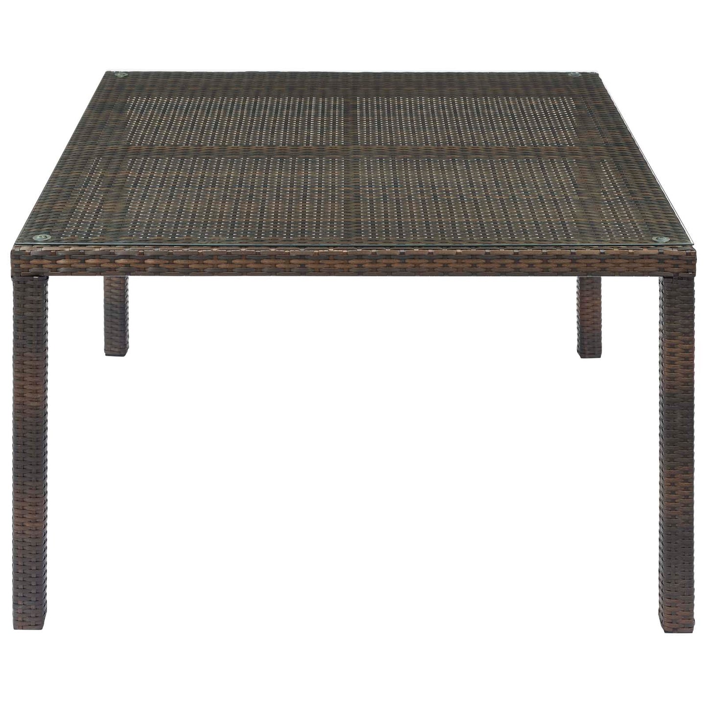 Conduit 5 Piece Outdoor Patio Wicker Rattan Set, Rattan Wicker, Brown Beige, 18045