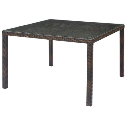 Conduit 5 Piece Outdoor Patio Wicker Rattan Set, Rattan Wicker, Brown Gray Grey, 18046