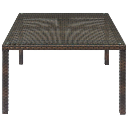 Conduit 5 Piece Outdoor Patio Wicker Rattan Set, Rattan Wicker, Brown Green, 18048