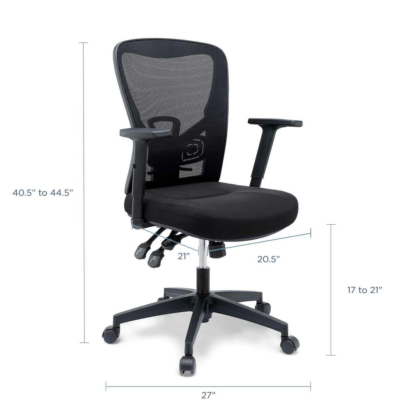 Define Mesh Office Chair, Fabric, Black, 18725
