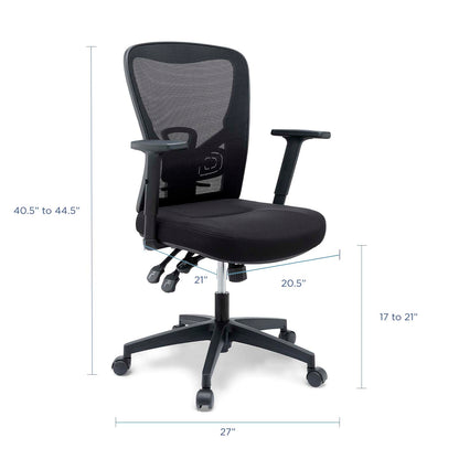 Define Mesh Office Chair, Fabric, Black, 18725
