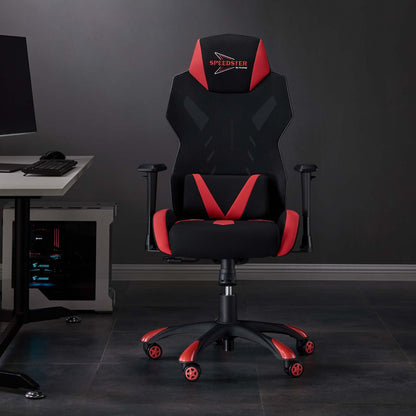 Speedster Mesh Gaming Computer Chair, Black Red, 18726