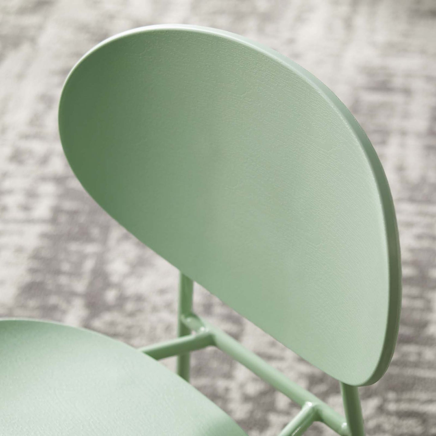 Palette Dining Side Chair Set of 2, Plastic, Metal Steel, Green, 18728