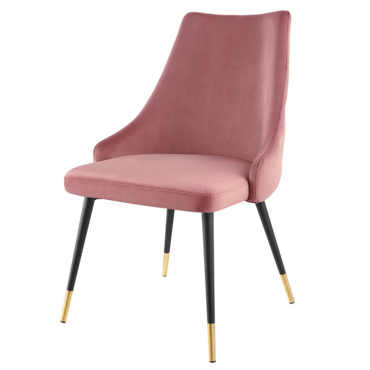Adorn Tufted Performance Velvet Dining Side Chair, Velvet, Pink, 18746
