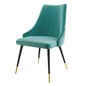 Adorn Tufted Performance Velvet Dining Side Chair, Velvet, Teal Blue, 18755