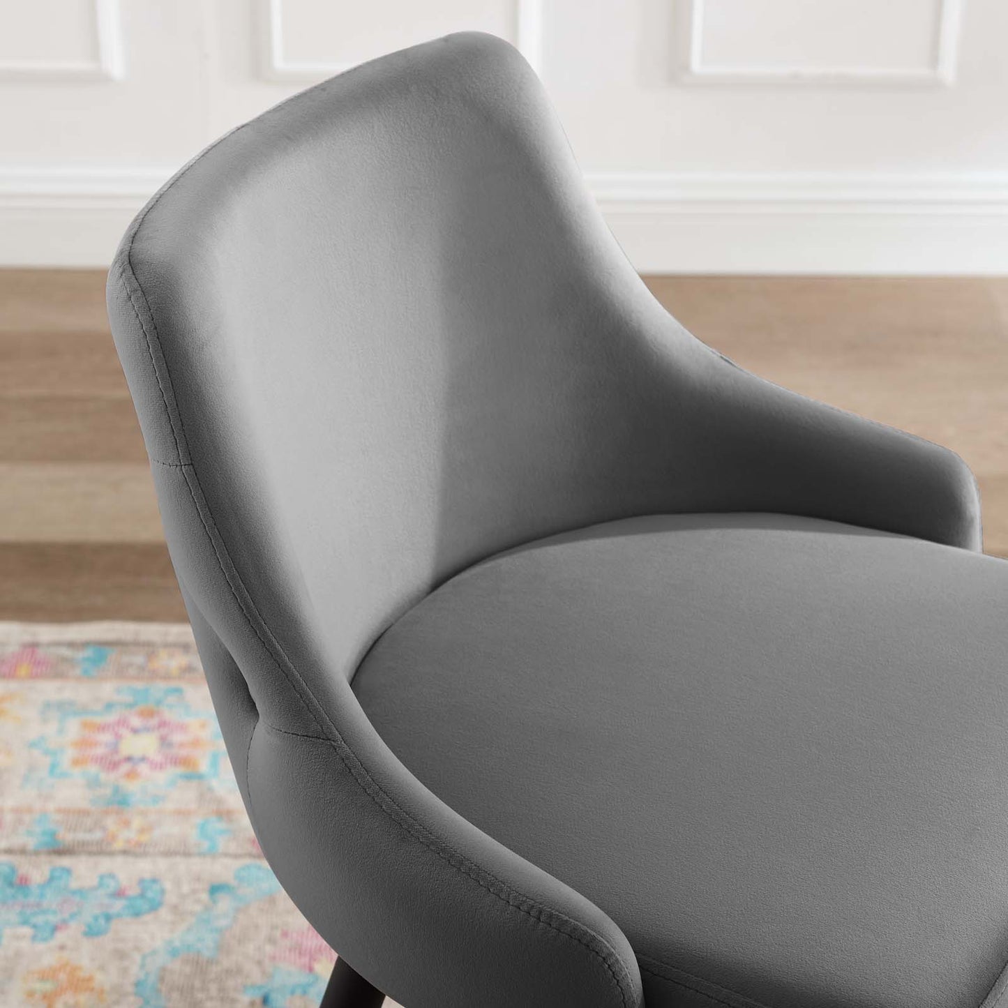 Adorn Performance Velvet Counter Bar Stool, Velvet, Grey Gray, 23119